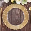 Plates 13 Inch Gold Rim Transparent Plate Party Wedding Decoration Plastic Charger