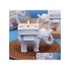 Party Favor Faveurs de mariage Lucky Elephant Tea Light Bougeoir Party Favor Cadeau Drop Livraison Maison Jardin Fête Fournitures Ev Dhh3F