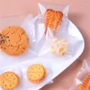 Presentförpackning 100st Frosted Clear Self-Hehesive Cookie Snowflake Crisp Candy Baking Packaging Food Snack Påsar