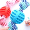 Brinquedos para cães mastiga brinquedo para cães de estimação corda de algodão nó duplo brinquedo interativo resistente à mordida limpeza de dentes brinquedos para cães pequenos e grandes acessórios para cães