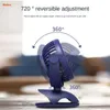 Ventilatori elettrici Rotazione a 360 gradi Ventilatore a clip portatile Mini raffreddatori ad aria ricaricabili USB Ventola di raffreddamento regolabile a 3 velocità per ufficio domestico YQ240104