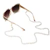 Teamer cristal frisado óculos corrente para mulheres moda cordão ouro cor metal óculos de sol correntes cinta cabo pendurado pescoço titular 240103