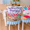 Chair Covers R3MA 4Pcs Easter Back Dining Slipcovers For Decorations
