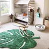 Carpets Leaf-Shaped Rug Home Decoration Bathroom Mat Green Retail