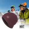 Berets Winter Daily Baggy Skull Cap With Warm Windproof Plush Leaves Pattern For Home Office Travel School Hiking