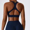 Lu Align Lu Yoga Colete Sutiã Esportivo Top Feminino Ginásio Sexy Esportes Apertado Sutiã Esportivo Fitness Feminino Cueca de Treino Almofada de Peito Removível Sutiã Anti-vibração LL Limão