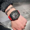 Superclone Richar Millers Automatic Watch for Men Super Mechanical Chronograph Wrist Watches RM5003 Personlig Mens Hollowed Black Tech OD