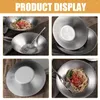 Dinnerware Sets Pasta Spaghetti Plate Dessert Bowl Cereal Stainless Steel Salad Serving (19cm)