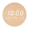 Relojes de pared Fecha de vida Reloj de alarma Reloj de tiempo Pantalla silenciosa Colgante Multifunción LED Dormitorio digital para temperatura ambiente