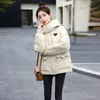 Women Down Jacket Winter Jackets Collar Warm Fashion Parkas Lady Cotton Coat Outerwear Big Pocket