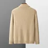 Categoria A Maglione in cashmere di capra 100 Cardigan da uomo con colletto alla coreana Casual lavorato a maglia Twist Top Giacca autunnale e invernale Espeso 240103