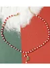 Collier de perles rouges à la mode, pendentif béquille, cadeau de noël, cloches colorées, bijoux de fête tendance, vacances, 2024