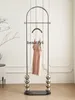 Hangers Clothes Hanger Floor Pannier Bag Coat Rack Bedroom Modern Simple Light Luxury High-Grade Bright Silver Retro