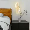 Vägglampa modern akryl lampor studera sovrum sängsidor krökta design vardagsrum lätt hem gång ljuskrona fixtur