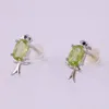 Stud Earrings Natural Gemstones Perido Birds Exquisite And Elegant Vintage Jewelry For Women Fashion Trend 2024