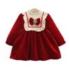 Girl Dresses Girls Dress Red Chinese Style Birthday Infant Year Clothing Children's Wear