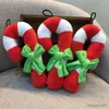 Dog Toys Chews Training Toy HOT SALESNew Arrival Christmas Pet Dog Candy Cane Crutch Shape Chew Bite Tool Teether