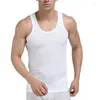 Yoga roupa verão moda simples colete masculino puro algodão esportes musculação base