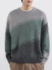 Maglioni da uomo Sfumatura di Colore Sciolto Lavorato A Maglia Impiombato Tie Dye Abbigliamento 2024 Autunno Inverno Oversize Coreano Pullover Magliette Casual