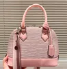 L Ripple Leather Totes Small Handbag Lady Cross Body Strap