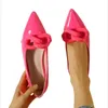 Zapatos Mujer Mode Puntschoen Damesschoen Lente Trend Lakleer Schoenketting Ondiepe Mond Allmatch Platte Schoen Loafers42 240103