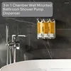 Liquid Soap Dispenser 1 PCS Bathroom Shower Pump And Organizer As Shown ABS Holds Shampoo Conditioner Body Wash