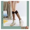 Meias esportivas Mticolor Womens Algodão Luxo Letra Imprimir Mulheres Long Stocking Moda Meninas Sobre Joelho Sock Alta Qualidade Gota Entrega Dh5Re