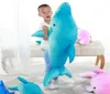 Dorimytrader Giant 115cm Animal Dolphin Plush Pillow Soft Stuffed Simulaion Dolphins Doll Cartoon Toy Kids Christmas Gift 45inch D3630550