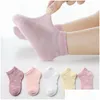 Chaussettes d'été en coton pour enfants, couronne, maille fine, pour garçons et filles, cheville, bateau, livraison directe, vêtements de maternité, Dhgm0