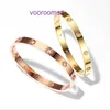 High quality Edition Bracelet Light Luxury Carter 2024 Love buckle 18K rose colored gold bracelet with diamond oval shape and non fading With Original Box Pan panYJ