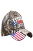 Başkan 2020 Amerikan bayrak şapka şapkası şapka usa kamuflaj kamuflaj beyzbol kapağı5265717