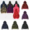 Hommes Sweats à capuche Vêtements de créateurs Zip Up Veste à capuche classique High Street Tide Shark Ape Head Camouflage Sweat-shirt à manches longues Zipper Bapes-Hoodie