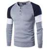 T-shirt uni pour hommes, pull à manches longues en coton, pull-over, hauts 240104