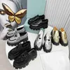 12A Qualität 2024 neue Stil Schuhe Nubuck Leder Monolith Slipper Ausrüstung Plattform Schuhschuhe Premium Leder Plattform Flats Chausesures Hoeis Sandal Martin Kätzchen