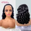 Tenderse Hår Löst djup våg 13x4 HD spets framkonger Spiral Curl Wig 200% densitet Glueless med baby för kvinnor