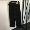 Pantaloni classici in denim Jeans firmati da donna con cintura da lettera Pantaloni a gamba dritta a vita alta Pantaloni stile hiphop street Jean