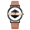 Wristwatches Sdotter Unique Watch Creative Transparent Unisex Watches For Men Quartz Geek Stylish Leather Wristwatch Fashion Male Clock