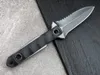 New A1230 High Quality Survival Straight Knife D2 Black Stone Wash Double Edge Blade Full Tang G10 Handle Outdoor Camping Tactical Fixed Blade Knives with Kydex