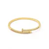 Designer Vite Bracciale rigido Chiodi Amore Moda Gioielli di lusso Carer Originale Trendy Oro 18 carati Diamante per donna Uomo Braccialetti per unghie Bracciale gioielli in argento S9OM