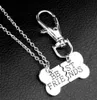 Ny mode guld silver färg hund benvänner charm halsband nyckelring handstampade ben vänskap juvelries8642057