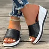 Sandals Women High Heels Thick Bottom Casual Shoes Summer Open Toe Wedges Woman Platform Mules Slipper