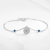 Bangle Kaletine Lucky Evil Eye Armband voor Vrouwen Real Sterling Sier Blue Zircon Turkey Eye Wedding Fine Jewelry Gift