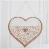 Other Event Party Supplies Wedding Alternative Guest Book Heart Shape Transparent Drop Box Wooden Sweet Guestbook Decor Birthday D Dhh1D