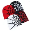 Ball Caps 23 Years Spider Web Knit Jacquard Beanie Hat Cold And Warm Personality For Men Women In Stock