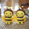 Porte-clés 11 cm en peluche abeille, cadeau de vacances, pendentif, poupée, jouet animé, décoration de voiture, festival des animaux