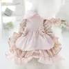 Vestuário para cães roupas para animais de estimação gato atacado marzis teddy york estilo bonito flor lolita saia princesa traje suéter