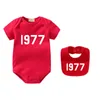 ESS Pagliaccetti neonato Set Tute in cotone per bambini Set Abiti a maniche corte Designer per ragazze Ragazzi Pagliaccetto 1977 Tuta per bambini Tuta di lusso CYD24010404-6