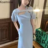 Robes Koamissa mode nouveautés femmes coréennes robe à manches courtes Smiple élégant bureau dame vêtements d'extérieur femmes robes De soirée De Mujer