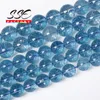 Pärlor AAAAA Natural Quartz Blue Topazs Pärlor Blue Crystal Pärlor Naturliga stenpärlor för smycken som tillverkar DIY -halsbandsarmband