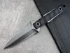 New A1230 High Quality Survival Straight Knife D2 Black Stone Wash Double Edge Blade Full Tang G10 Handle Outdoor Camping Tactical Fixed Blade Knives with Kydex